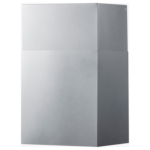 An ANPASSA cabinet in grey. It’s rectangular, minimalist, with a flat surface and smooth finish.