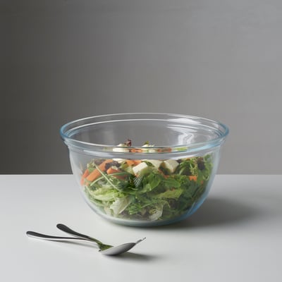 ANTENNFISK Serving bowl, glass, 24 cm