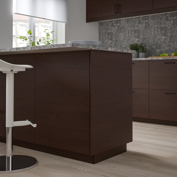 ASKERSUND Cover panel, dark brown ash effect, 63x80 cm