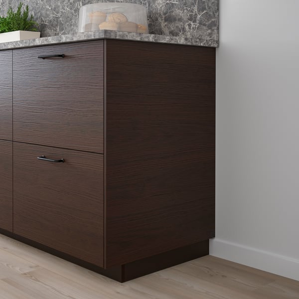 ASKERSUND Cover panel, dark brown ash effect, 63x80 cm