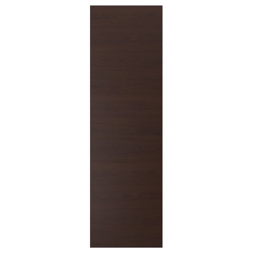 ASKERSUND dark brown wooden front panel, rectangular, smooth finish.