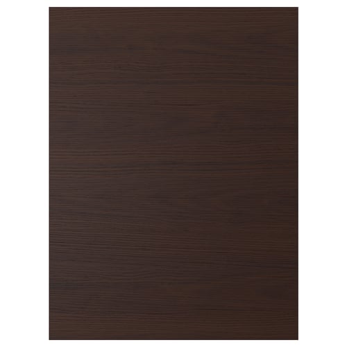 ASKERSUND dark brown wooden cabinet front, square.