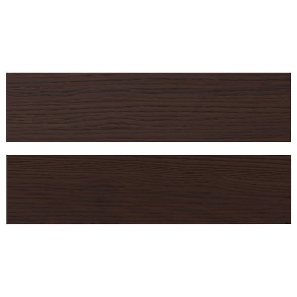 ASKERSUND Drawer front, dark brown ash effect, 40x10 cm