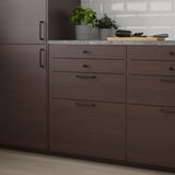 ASKERSUND Drawer front, dark brown ash effect, 90x10 cm