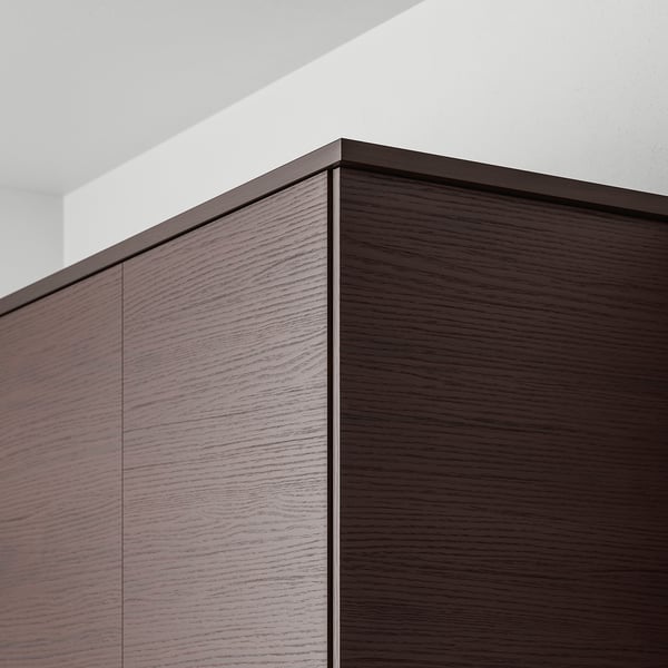 ASKERSUND Rounded deco strip/moulding, dark brown ash effect, 221 cm