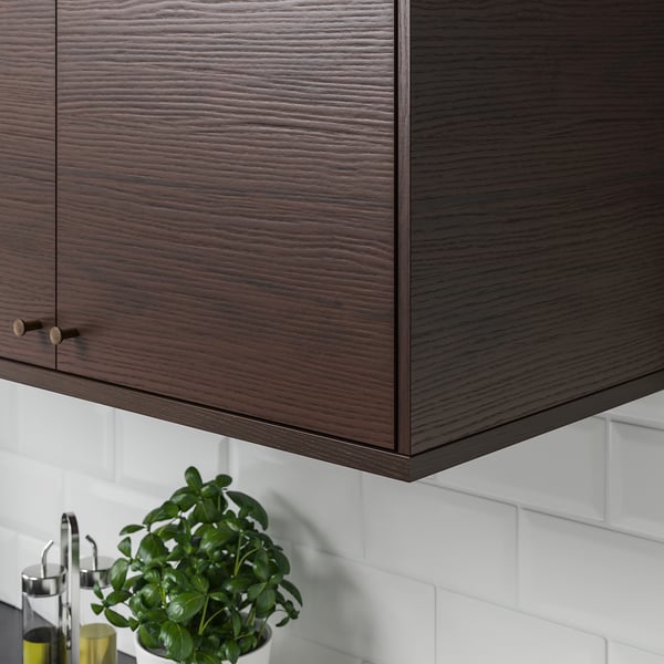 ASKERSUND Rounded deco strip/moulding, dark brown ash effect, 221 cm