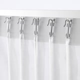 ASKKLOCKA Sheer curtains, 1 pair, white/with heading tape, 145x198 cm
