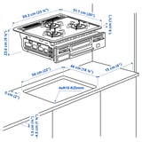 ASKSKÄR LPG gas hob with fish grill, 59 cm