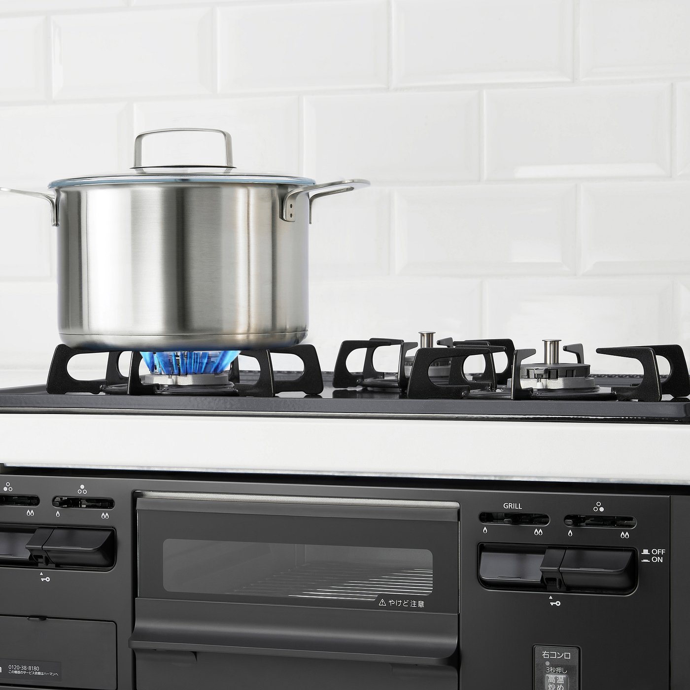 ASKSKÄR natural gas 13A12A hob w fish grill, 59 cm - IKEA