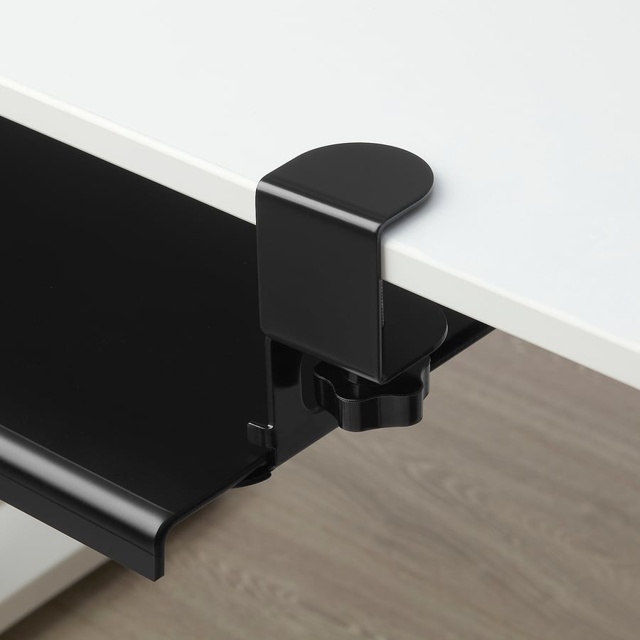 BARBERGET Pullout keyboard shelf, black, 80 cm IKEA