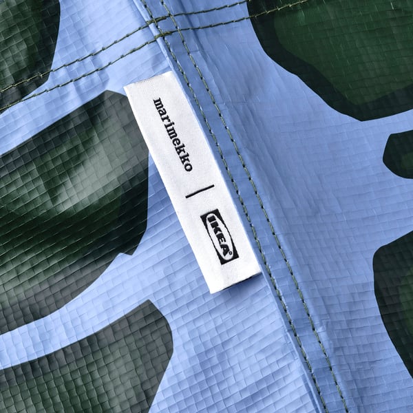BASTUA Carrier bag, large, blue/green, 55x37x35 cm/71 l