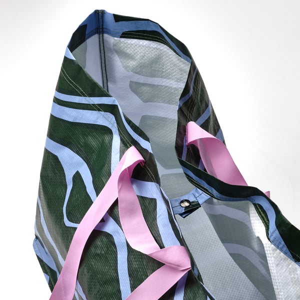 BASTUA Carrier bag, large, blue/green, 55x37x35 cm/71 l