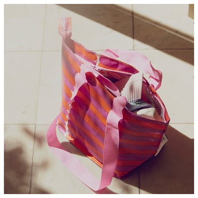 BASTUA Carrier bag, pink, 22x22x15 cm/7 l