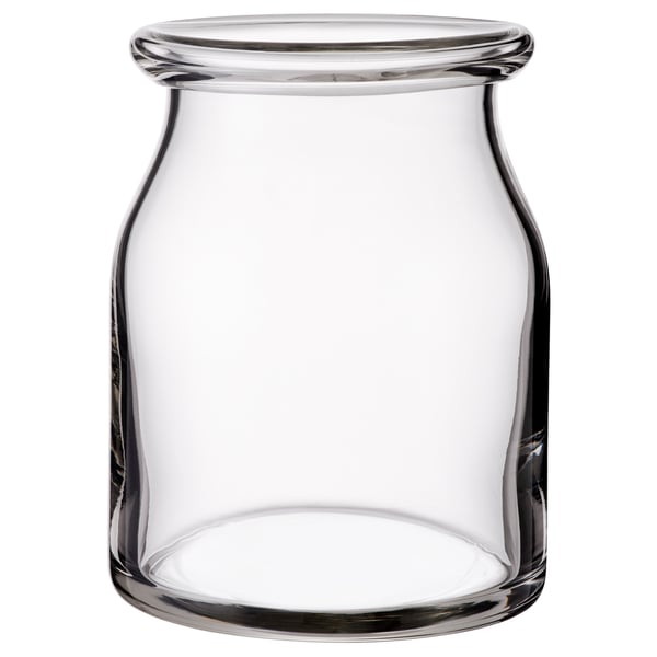 BEGÄRLIG Vase, clear glass, 18 cm