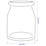 BEGÄRLIG Vase, clear glass, 18 cm