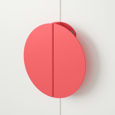 BEGRIPA Handle, light red/half-round, 130 mm