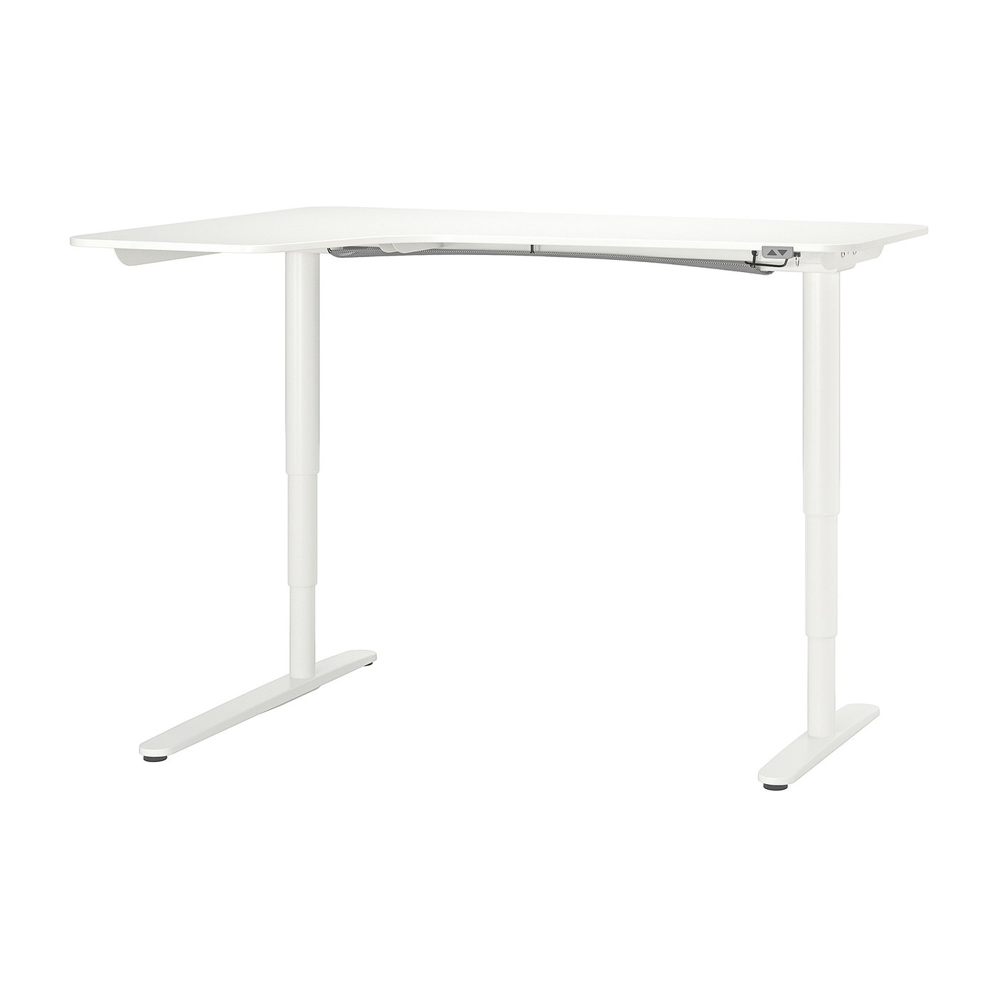 BEKANT corner desk left sit/stand, white, 160x110 cm IKEA