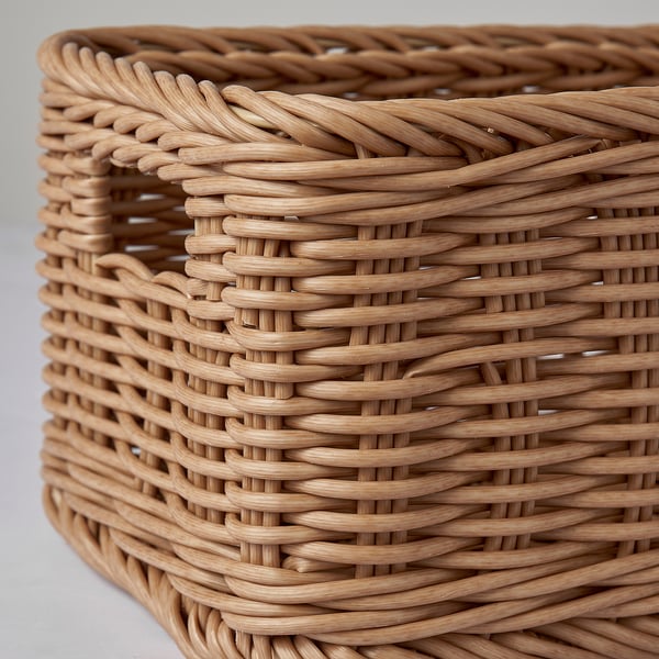 BEKNA Basket, plastic rattan, 18x25x14 cm