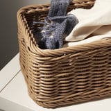 BEKNA Basket, plastic rattan, 18x25x14 cm