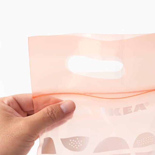 BEKOSTA Resealable bag, light orange-pink/blue