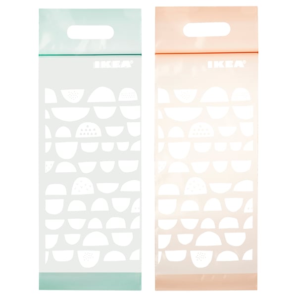 BEKOSTA Resealable bag, light orange-pink/blue