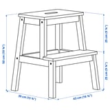 BEKVÄM Step stool, white, 50 cm
