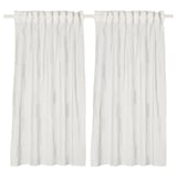 BERGNEJLIKA Net curtains, 1 pair, white/with heading tape, 145x135 cm