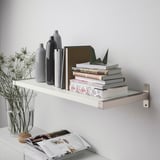 BERGSHULT / GRANHULT Wall shelf, white/nickel-plated, 80x30 cm