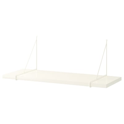 BERGSHULT / PERSHULT Wall shelf, white/white, 80x30 cm