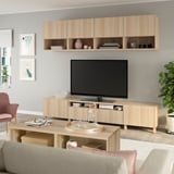 BESTÅ Coffee table, white stained oak effect, 120x56x38 cm