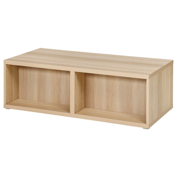 BESTÅ Coffee table, white stained oak effect, 120x56x38 cm