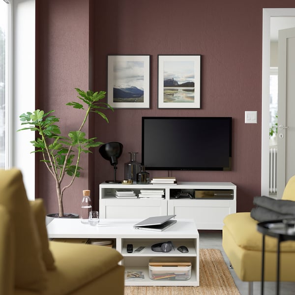 BESTÅ Coffee table, white, 120x56 cm