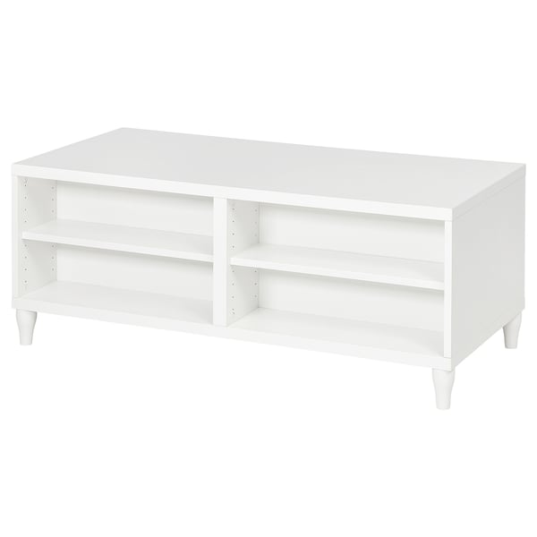 BESTÅ Coffee table with drawers, white/Hanviken/Kabbarp white, 120x58 cm