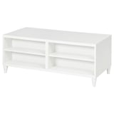 BESTÅ Coffee table with drawers, white/Hanviken/Kabbarp white, 120x58 cm