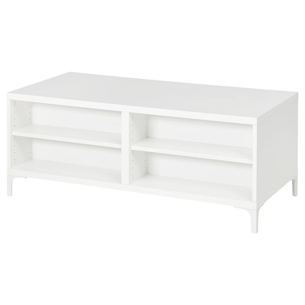 BESTÅ Coffee table with drawers, white Kallviken/light grey concrete effect, 120x58 cm