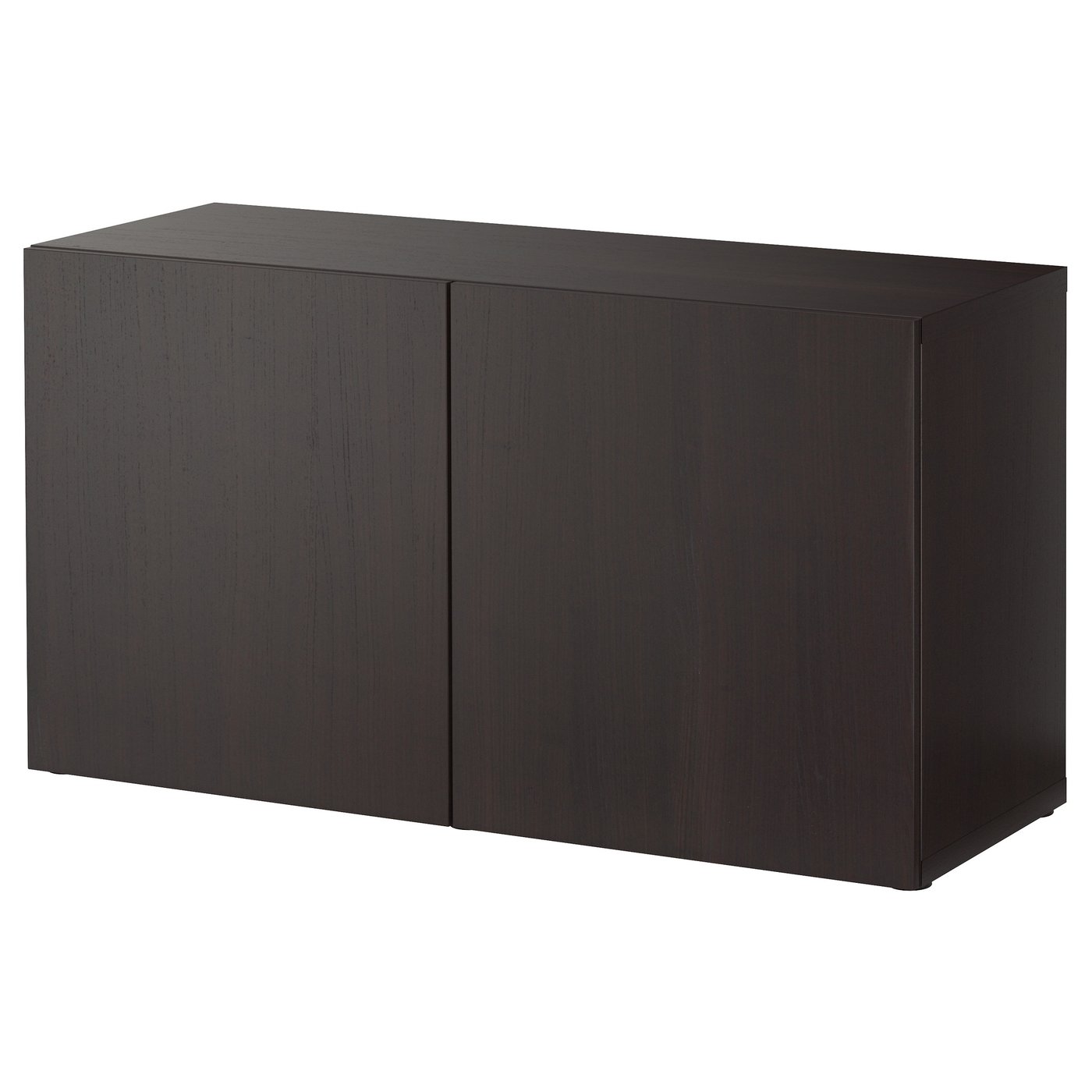 BESTÅ shelf unit with doors, black-brown/Lappviken black-brown