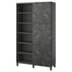 BESTÅ Storage combination with doors, dark grey/Bergsviken black, 120x42x202 cm