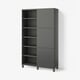 BESTÅ Storage combination with doors, dark grey/Lappviken/Stubbarp dark grey, 120x42x202 cm