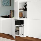BESTÅ Storage combination with doors, white Lappviken/white, 300x42x193 cm