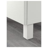 BESTÅ Storage combination with drawers, Laxviken white/Selsviken high-gloss/white, 180x42x74 cm