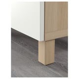 BESTÅ Storage combination with drawers, white stained oak effect/Lappviken white, 180x42x74 cm