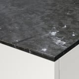 BESTÅ Top panel, marble effect/black, 180x42 cm