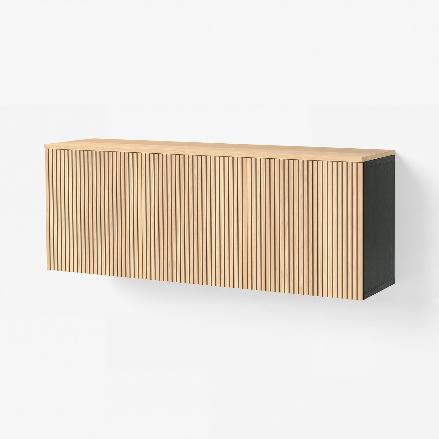 BESTÅ wall-mounted cabinet combination, black-brown/Björköviken