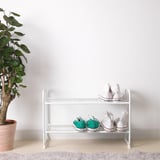 BIBBLIS Shoe rack, white, 60x26x40 cm