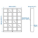 BILLY Bookcase, green, 160x30x202 cm