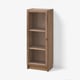 BILLY / OXBERG Bookcase with glass door, brown/walnut effect, 40x30x106 cm