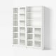 BILLY / OXBERG Bookcase with panel/glass doors, white/clear glass, 160x30x202 cm