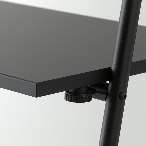 BJÖRKÅSEN Folding table, black, 59x35 cm
