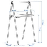 BJÖRKÅSEN Folding table, black, 59x35 cm