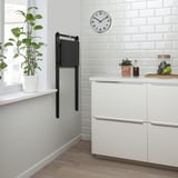 BJÖRKÅSEN Folding table, black, 59x35 cm